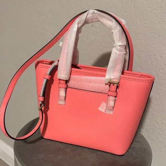 Michael Kors Vibrant Coral Mini Bag - Picture 2 of 3